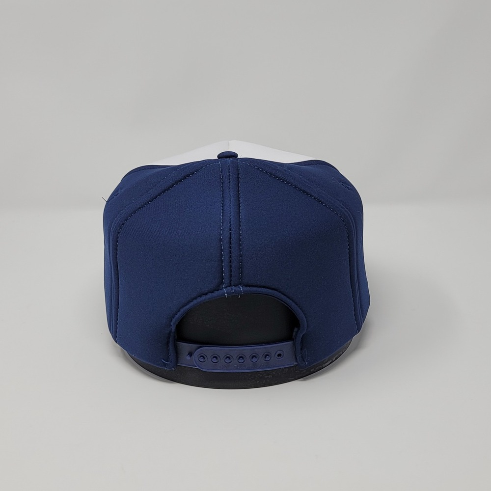Designer Award Blank High Profile EZ‎ Print Foam Hat Cap Blue White Snapback - Picture 3 of 7